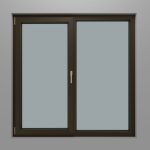 150x150cm Bronz Pvc Pencere