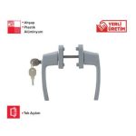 Kilitli Çift Taraflı Pencere Kolu Ral 7001 - Gri