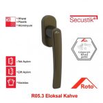 Roto Rotoline Secustik Pencere Kolu 37 mm R.053 Eloksal Kahve