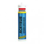 Soudal Acryrub Silikonize Mastik 500 grm. - Antrasit Gri*